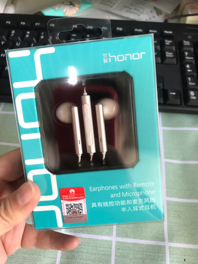 荣耀原装三键线控带麦半入耳式耳机AM116(尊爵版)适用于华为荣耀手机 晒单图