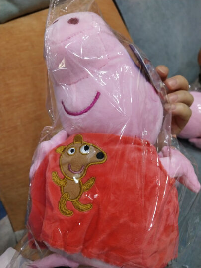 小猪佩奇（Peppa Pig）毛绒玩具抱枕公仔布娃娃国庆节礼物送男孩女孩女友 2只装礼盒（佩奇19cm+乔治19cm） 晒单图
