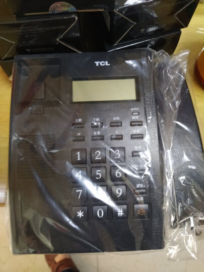 TCL 电话机座机 固定电话 办公家用 双接口 来电显示 时尚简约 HCD868(79)TSD经典版 (黑色) 晒单图