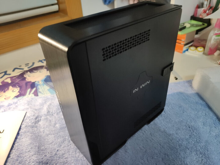 迎广(IN WIN)肖邦 黑色 itx机箱(支持MINI ITX主板/铝合金外框/自带150W足瓦静音电源/USB3.0 x2) 晒单图