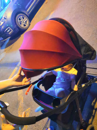 智儿乐 婴儿推车超轻便携高景观可坐可躺避震伞车折叠宝宝婴儿车 富贵紫简易版 晒单图