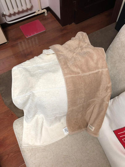 三利 纯棉色织格纹毛巾精装礼盒2条装 柔软加厚吸水面巾 34×74cm 深海蓝+珊瑚色 赠手提袋 晒单图