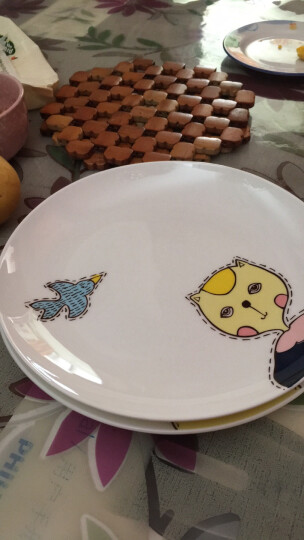 yomerto 悠米兔 西餐盘创意骨瓷餐具菜盘家用陶瓷器卡通碟子点心早餐水果牛排盘子 梅花斑马(8寸盘) 晒单图