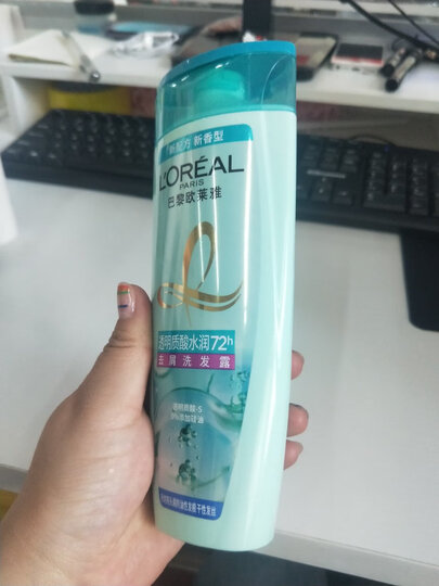 欧莱雅(LOREAL)透明质酸水润去屑洗发水200ml(控油去屑无硅油洗发露)(新老包装随机发) 晒单图