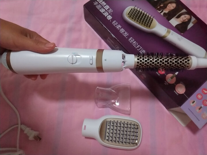 飞利浦(PHILIPS)电卷发棒 吹风 造型梳 梳子 卷直两用 卷发器 快干 适用粗硬发质 细软发质HP8663 晒单图