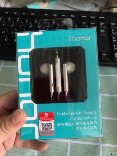 荣耀原装三键线控带麦半入耳式耳机AM116(尊爵版)适用于华为荣耀手机 晒单图