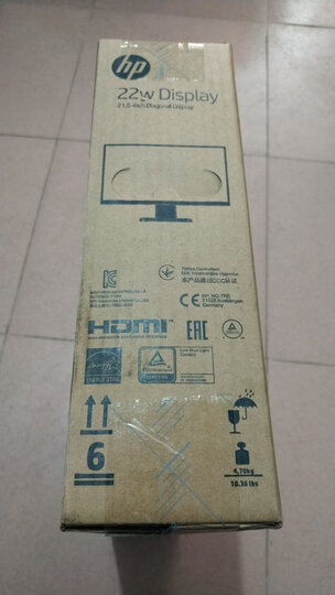 惠普(HP)22W 21.5英寸 显示器 微边框IPS 自营 低蓝光 电脑显示器(带HDMI线) 晒单图