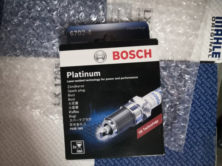 博世（BOSCH）单铂金火花塞0557四支装适配马自达3/哈弗H5/比亚迪F6欧诺菱智等 晒单图