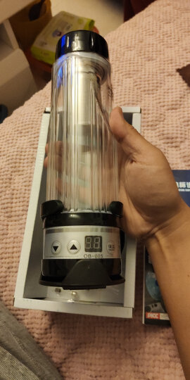 欧之宝车载电热烧水杯12V24V 汽车用烧水壶电加热杯车载电热杯双层 玻璃内胆热水杯 12V/24V通用黑色95W/420ML 晒单图