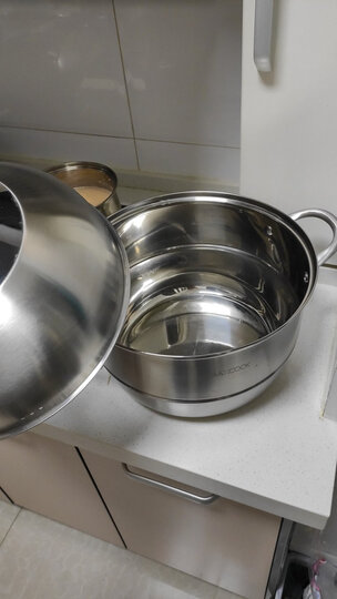 美厨(maxcook)二层蒸锅 不锈钢加厚复底30CM 电磁炉通用 蒸煮两用MCZ196 晒单图