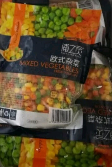 浦之灵 欧式杂菜 350g 甜玉米粒 进口青豆小豌豆 胡萝卜 冷冻蔬菜 晒单图