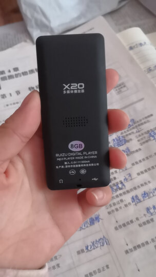 锐族（RUIZU）X20 8G 黑色 外放线控运动MP3/MP4音乐播放器迷你学生随身听便携式电子书英语听力插卡 晒单图