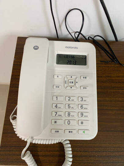 摩托罗拉(Motorola)电话机座机 固定电话 办公家用 免电池 免提 欧式时尚CT202C(白色） 晒单图
