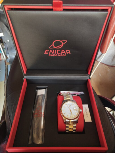 英纳格(ENICAR)瑞士原装进口手表 精英系列间金钢带自动机械男表3169/50/330G 晒单图