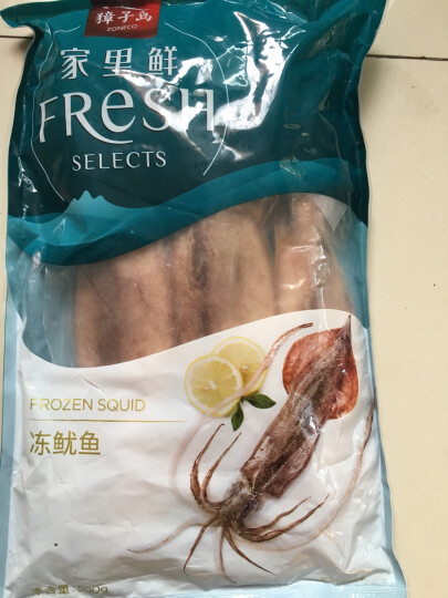 獐子岛 冷冻整条鱿鱼 500g 3-5条 火锅烧烤食材 海鲜 生鲜 晒单图