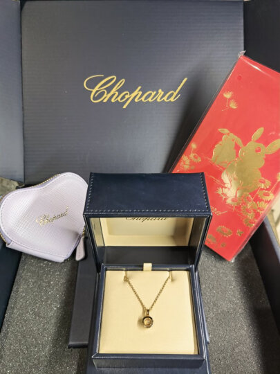 萧邦（Chopard）HappyDiamonds系列18k玫瑰金项链圆形钻石锁骨链吊坠 晒单图