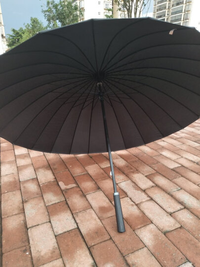 美度长柄雨伞超大号加固加厚结实抗风伞男士手动长把直柄雨伞黑M5003 晒单图