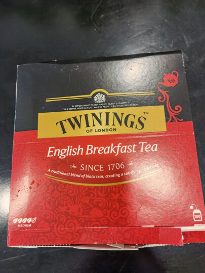 英国川宁(TWININGS) 红茶 金毫英式早餐红茶 进口茶叶 袋泡茶包 3g*15包 下午茶 可搭配牛奶 蜂蜜 晒单图