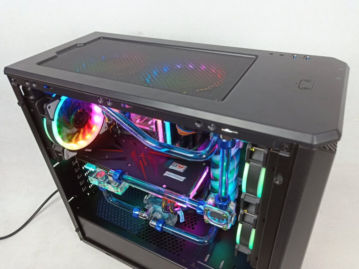 追风者(PHANTEKS) 416PTG钢化玻璃RGB版 黑色 ATX水冷电脑机箱(RGB可调灯控/280水冷/电源仓/2把静音风扇) 晒单图