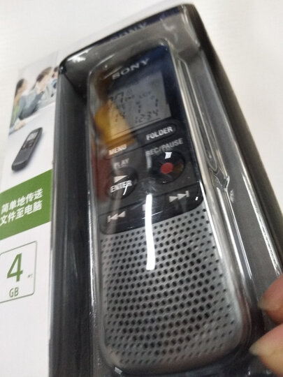 索尼(SONY)录音笔ICD-PX470 4GB 黑色 支持PCM线性录音 便携式学习商务采访 专业大直径扬声器 晒单图