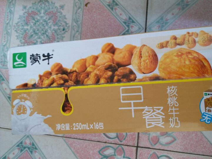 蒙牛 早餐奶 核桃味牛奶 250ml*16  礼盒装 晒单图