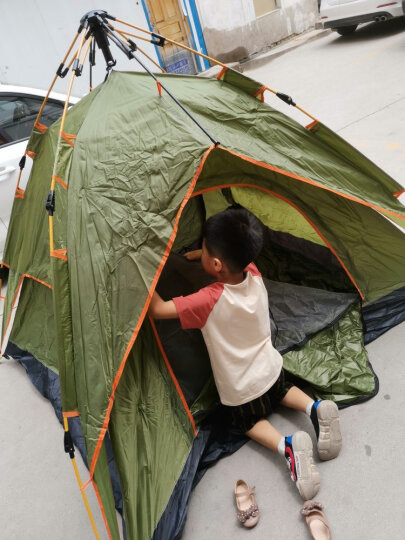 探险者（TAN XIAN ZHE） 全自动帐篷户外防雨双层免搭建2-3-4人野外露营帐篷套装 【升级款】3-4人亲子休闲套餐 晒单图
