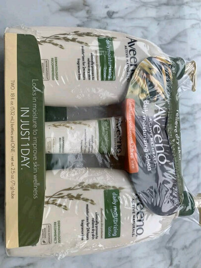 艾惟诺(Aveeno) 美国山姆进口 燕麦保湿润肤身乳液 532ml*2瓶+71g*1支 晒单图