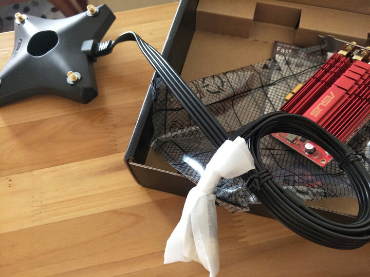 华硕(ASUS)PCE-AC88 双频3100M 台式机NAS wifi接收器 低辐射 无线PCI-E网卡 晒单图