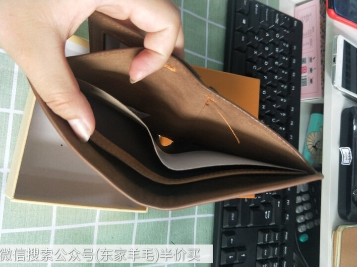 马莎兰缇(MashaLanti) 男士钱包时尚潮流短款皮钱夹多卡位超薄多功能卡包男 D058咖色 晒单图