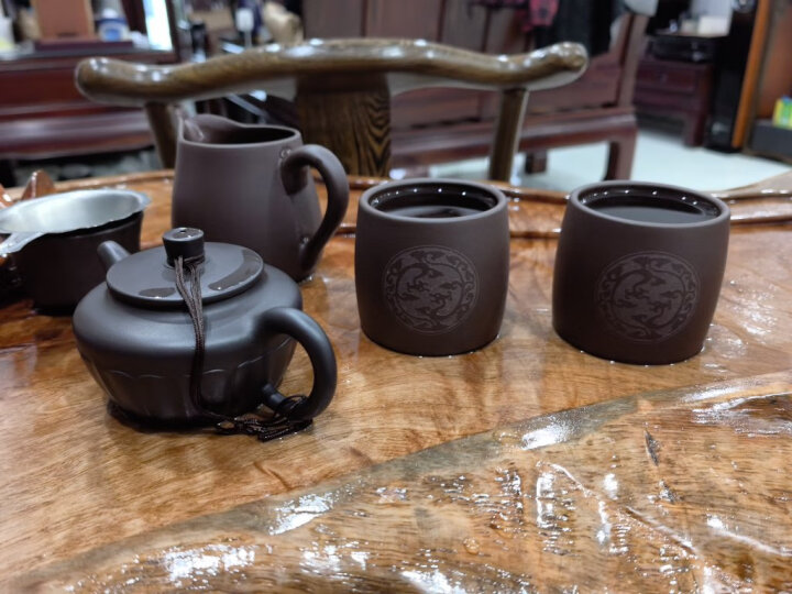 茗阳 宜兴原矿紫砂杯全手工茶盏小杯子主人品茗杯茶碗功夫茶杯茶具 晒单图