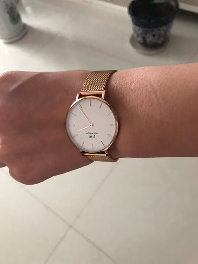 丹尼尔惠灵顿 (DanielWellington)DW手表女 32mm石英手表银色盘黑色钢带DW00100202 晒单图