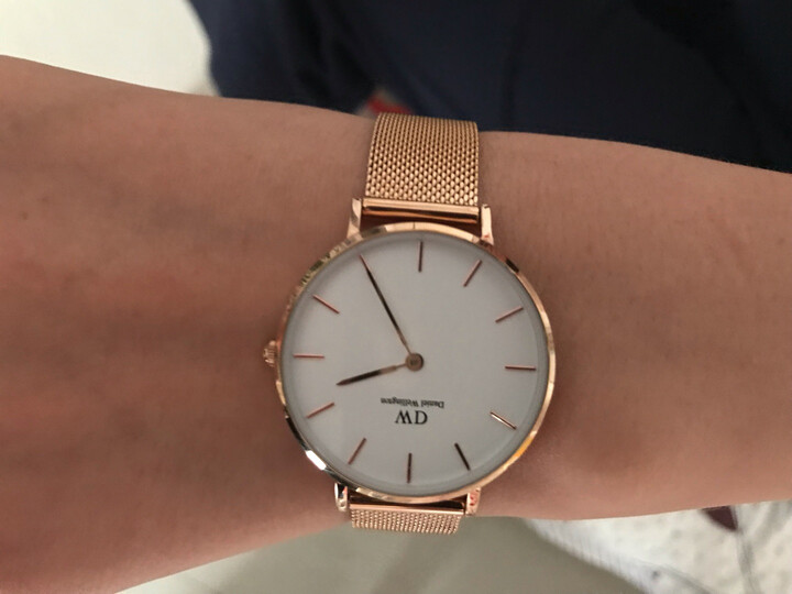 丹尼尔惠灵顿 (DanielWellington)DW手表女 32mm石英手表银色盘黑色钢带DW00100202 晒单图