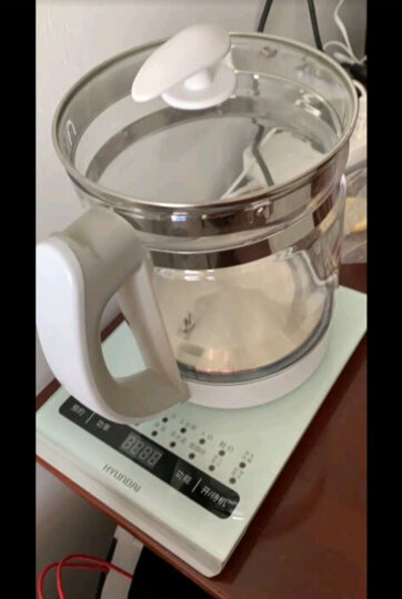 现代（HYUNDAI）养生壶多功能玻璃加厚电水壶烧水壶电热水壶煮茶器全自动花茶壶1.6L煮水壶BD-YS1802 晒单图