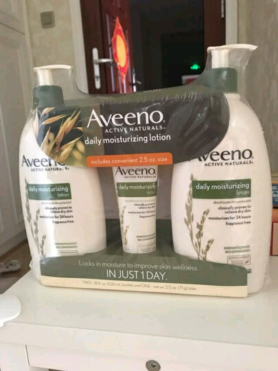 艾惟诺(Aveeno) 美国山姆进口 燕麦保湿润肤身乳液 532ml*2瓶+71g*1支 晒单图