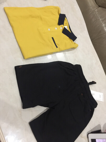 纯一良品童装男童短袖t恤儿童polo衫中大童宝宝半袖男孩夏装上衣 黄色 110cm 晒单图
