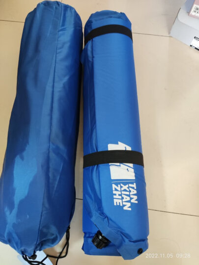 探险者（TAN XIAN ZHE）户外自动充气垫加厚加宽户外帐篷双人防潮垫可拼接气垫床垫 【加厚5CM】宝蓝色单人可拼接 晒单图