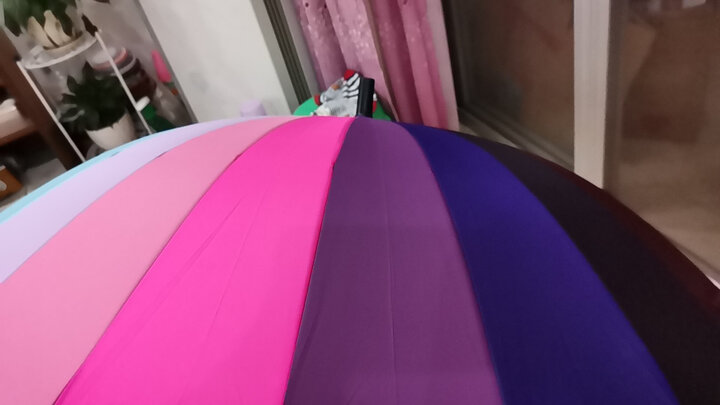 美度 彩虹晴雨两用24骨手动开长柄晴雨伞 M5002 晒单图