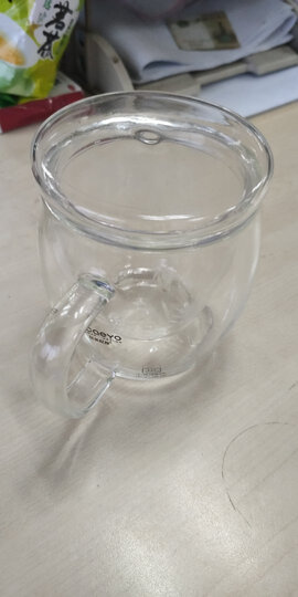 品茶忆友 玻璃茶具 茶杯耐热玻璃杯水杯茶漏茶滤三件杯 p-05凝露杯 450ml 晒单图