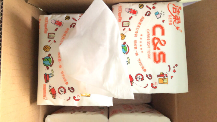 洁柔（C&S）抽纸 粉Face便携小方巾3层28抽40包 旅行装(宝宝可用 干湿两用) 晒单图