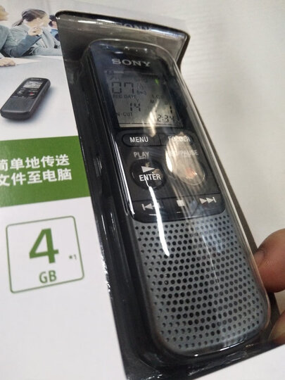 索尼(SONY)录音笔ICD-PX470 4GB 黑色 支持PCM线性录音 便携式学习商务采访 专业大直径扬声器 晒单图