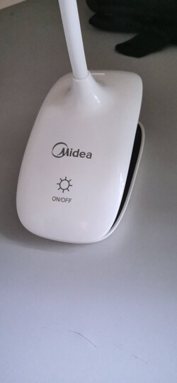 美的(Midea)led充电台灯 环形学习灯 宿舍书桌卧室床头夹子灯 三档调光 4000K 典雅白 晒单图
