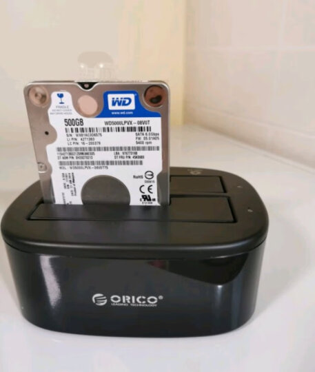 奥睿科（ORICO）硬盘盒底座3.5/2.5英寸SATA台式固态机械SSD外置外接移动脱机对拷机备份盒子双盘位6228US3-C 晒单图
