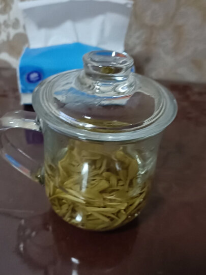 青苹果[2只]玻璃杯耐热水杯防烫家用加厚无铅冲泡花茶杯子办公会议带盖 四号款(ez11) 360ml 2只 晒单图