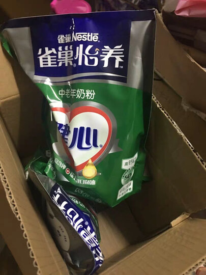 雀巢(Nestle) 中老年奶粉 怡养健心鱼油 成人高钙 成人奶粉 进口鱼油提取物 袋装400g 晒单图