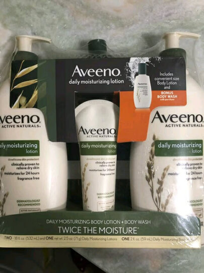 艾惟诺(Aveeno) 美国山姆进口 燕麦保湿润肤身乳液 532ml*2瓶+71g*1支 晒单图