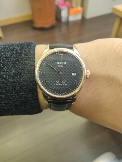 天梭（TISSOT）瑞士手表 力洛克系列腕表 皮带机械男表 T006.407.36.053.00 晒单图