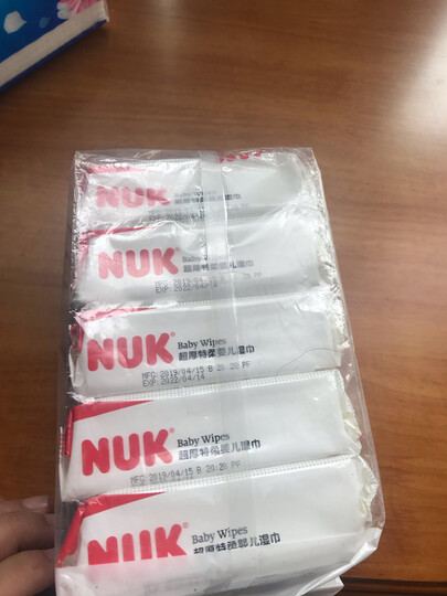 NUK儿童婴儿湿巾超厚特柔宝宝湿巾10抽*5包装 新生儿绵柔抽纸巾湿纸巾 晒单图