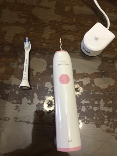 飞利浦电动牙刷成人情侣款全自动充电式 牙龈护理型 自带2支刷头 粉白色 HX3226/41（新老包装随机发货） 晒单图