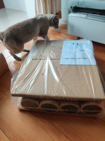 伊丽宠具 粉色 可爱剑麻猫抓板 宠物猫咪家具迷你单层小猫台 晒单图