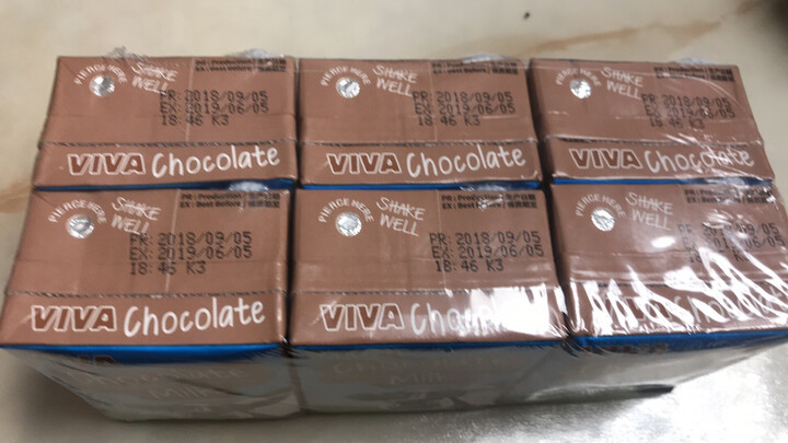 爱尔兰 进口牛奶 韦沃( VIVA)纯巧克力牛奶200ML*6盒 晒单图